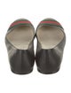 Gucci Web Accent Leather Ballet Flats