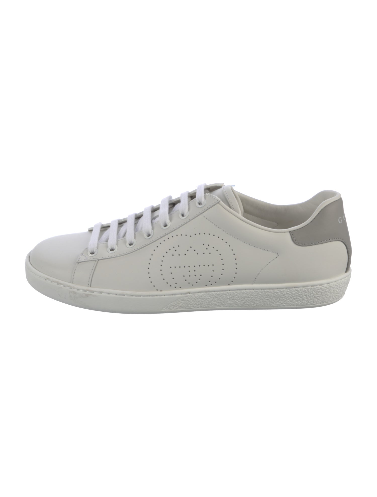 Gucci Leather Lasercut Accents Sneakers