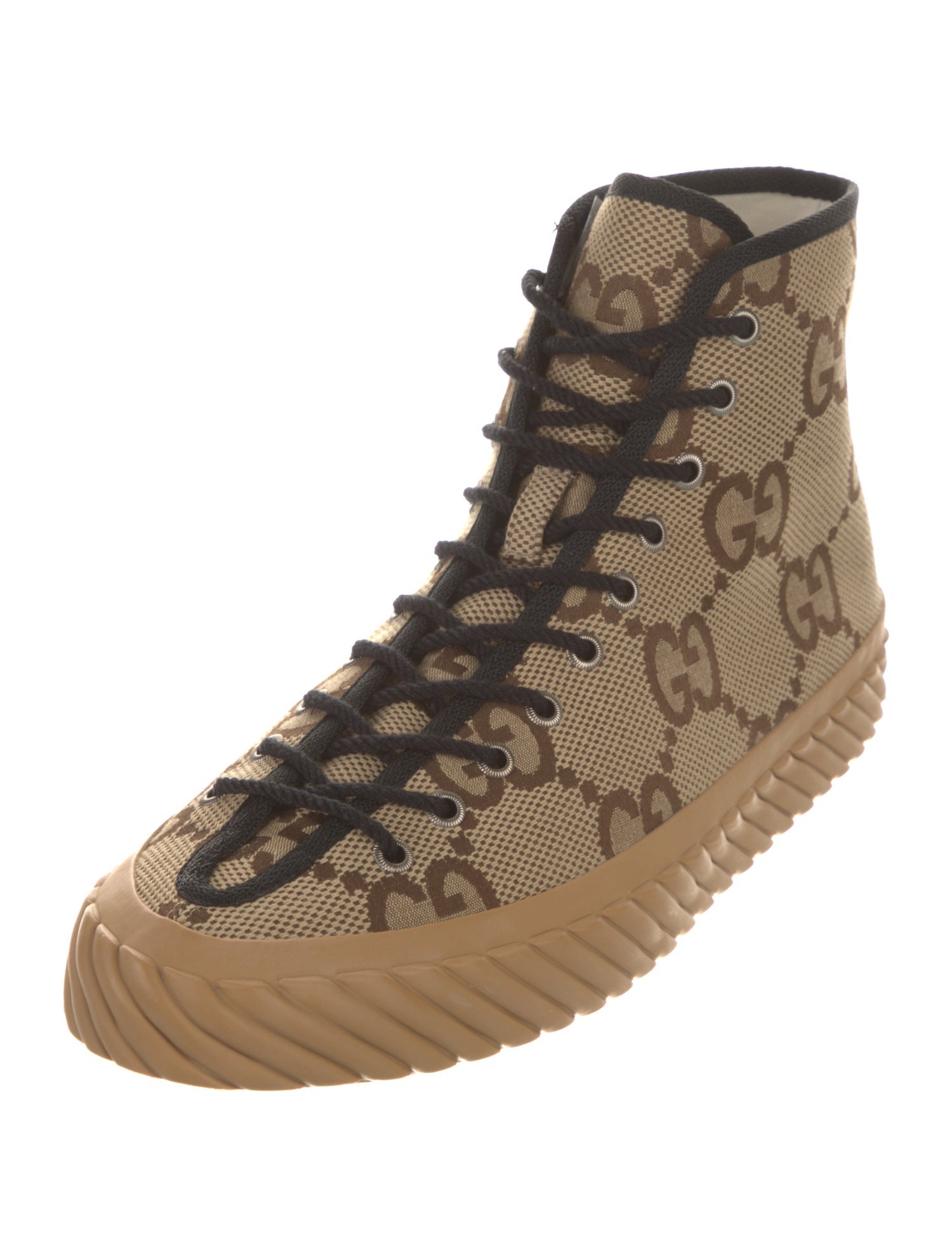 Gucci Jumbo GG Canvas Hi Top Sneakers