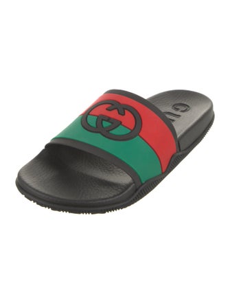 Gucci Web Accent Rubber Slides