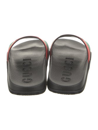 Gucci Web Accent Rubber Slides