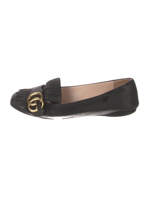 Gucci Double G Logo Suede Flats