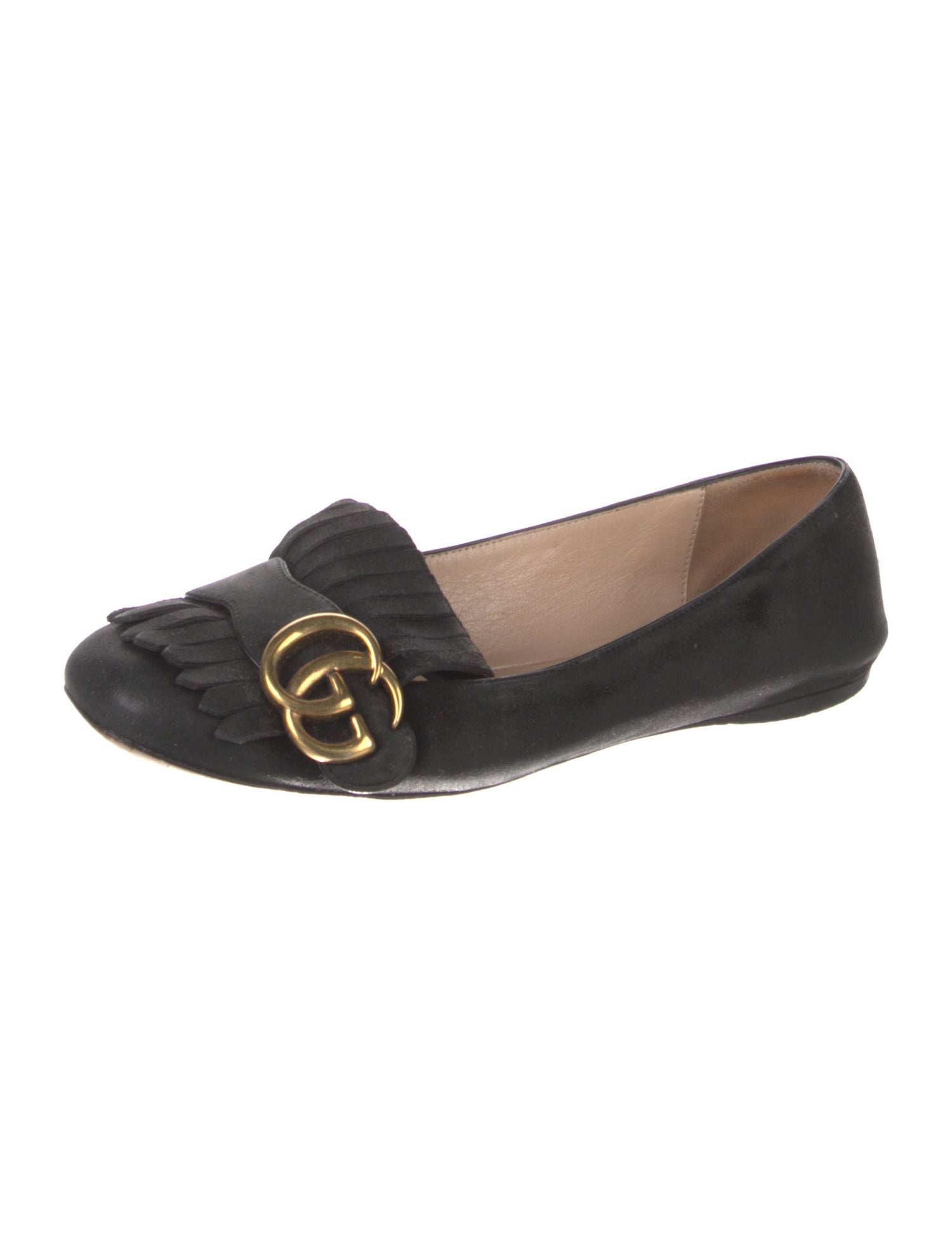 Gucci Double G Logo Suede Flats