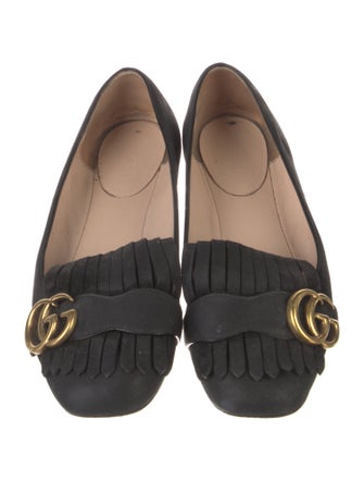 Gucci Double G Logo Suede Flats