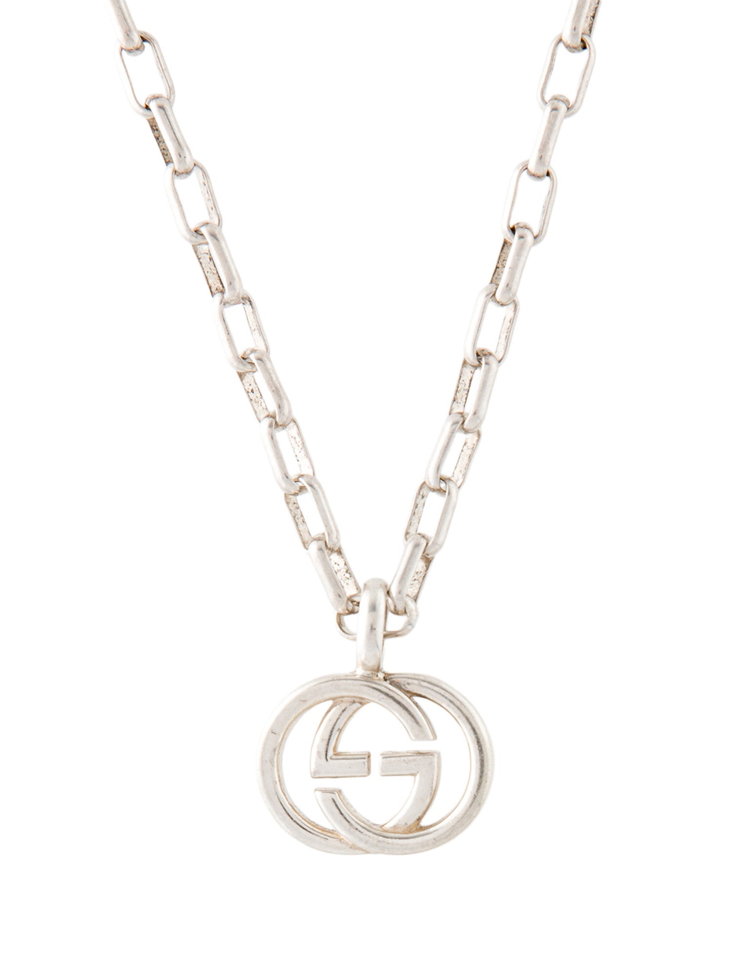 Gucci GG Interlocking Pendant Necklace