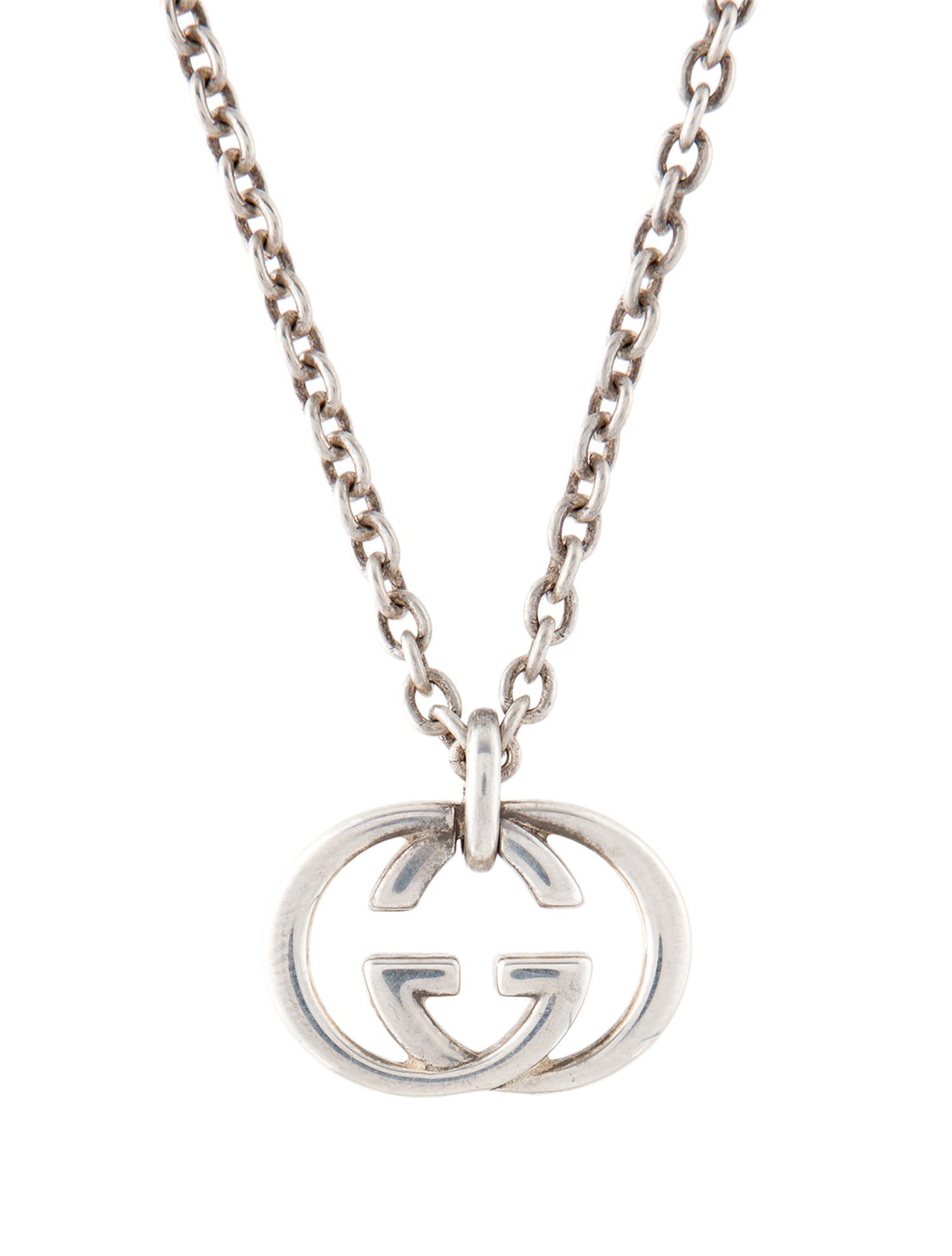 Gucci Britt Interlocking GG Pendant Necklace