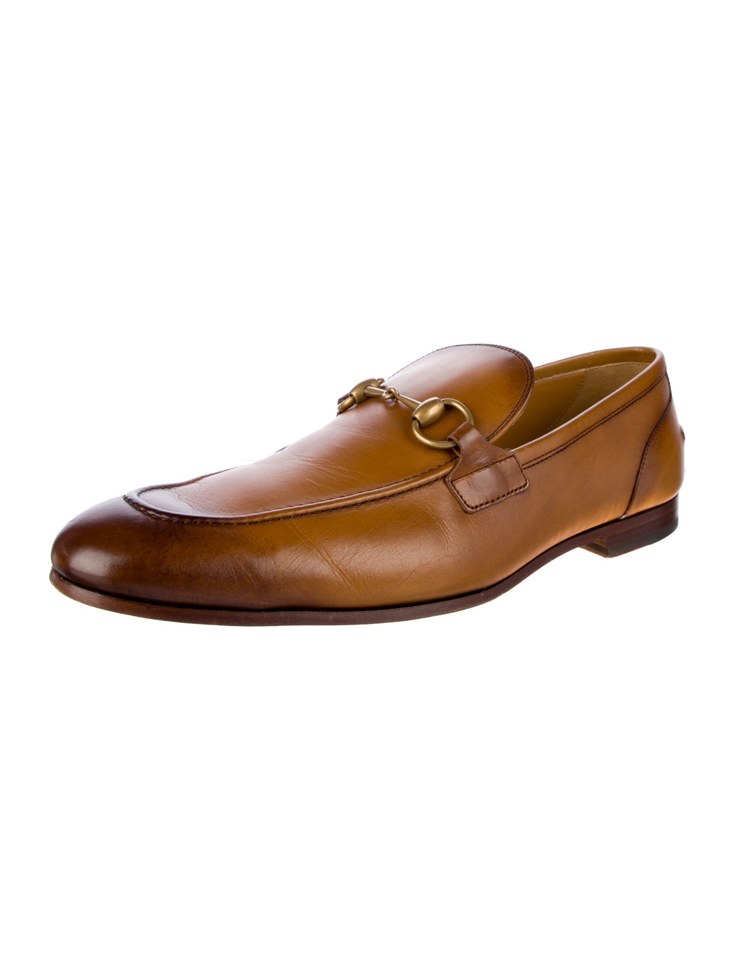Gucci Horsebit Accent Leather Dress Loafers
