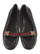 Gucci Web Accent Leather Flats