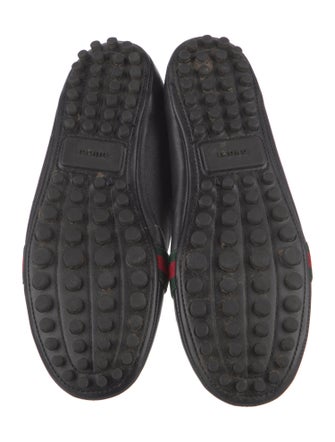 Gucci Web Accent Leather Flats
