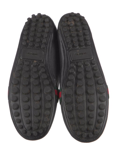 Gucci Web Accent Leather Flats