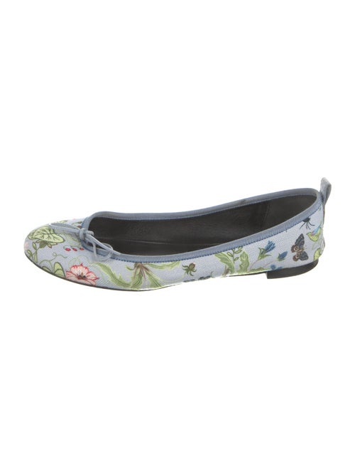 Gucci Canvas Floral Print Ballet Flats