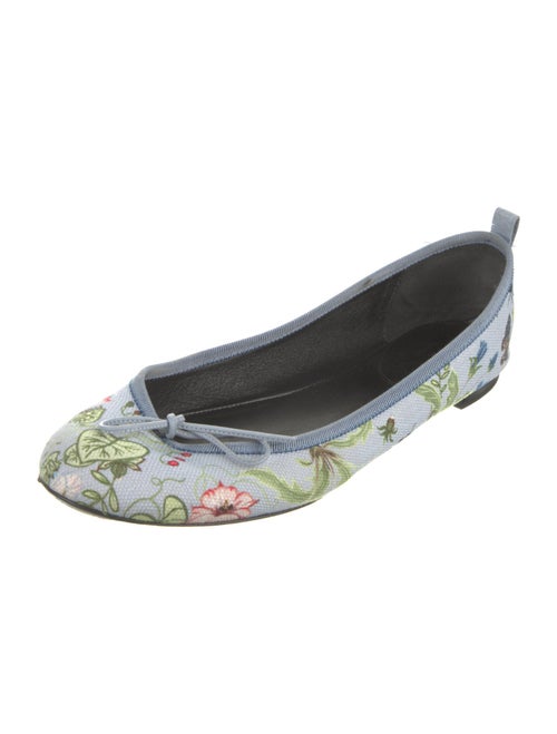 Gucci Canvas Floral Print Ballet Flats