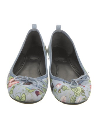 Gucci Canvas Floral Print Ballet Flats