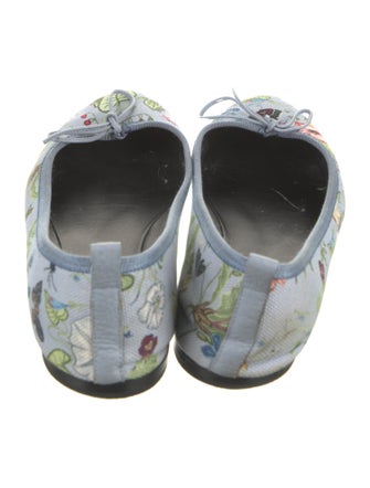 Gucci Canvas Floral Print Ballet Flats
