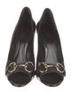 Gucci Horsebit Accent Patent Leather Pumps