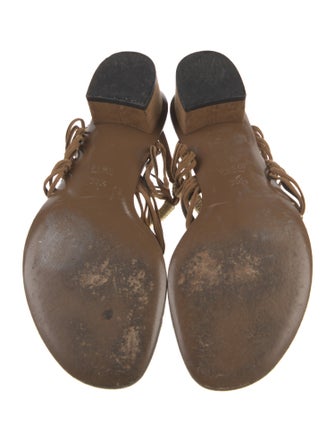 Gucci Suede T-Strap Sandals