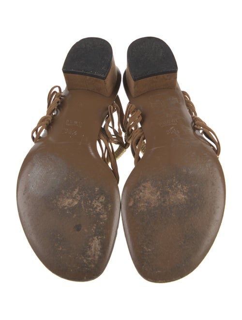 Gucci Suede T-Strap Sandals