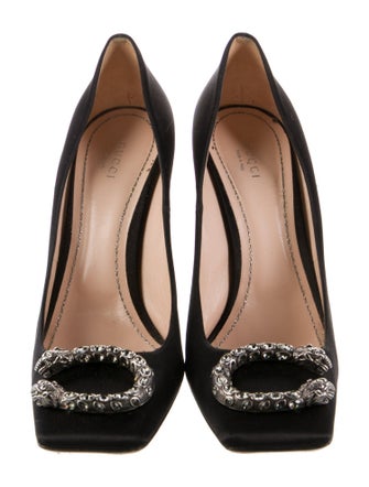 Gucci Dionysus Accent Satin Pumps