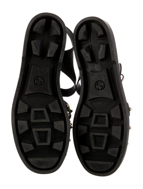 Gucci Feline Head Accent Rubber Sandals