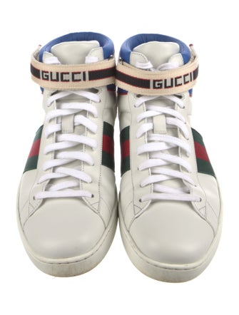 Gucci Web Accent Leather Sneakers