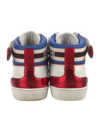 Gucci Web Accent Leather Sneakers
