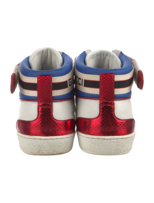 Gucci Web Accent Leather Sneakers