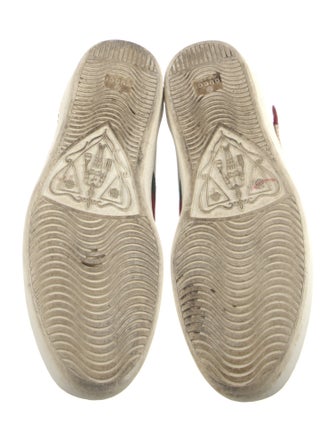 Gucci Web Accent Leather Sneakers