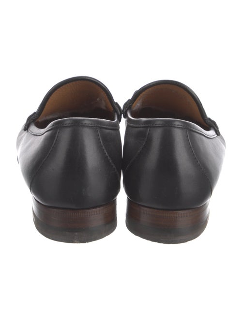 Gucci Web Accent Leather Loafers