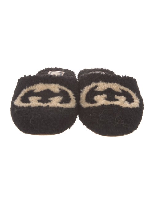 Gucci Interlocking G Logo Shearling Mules