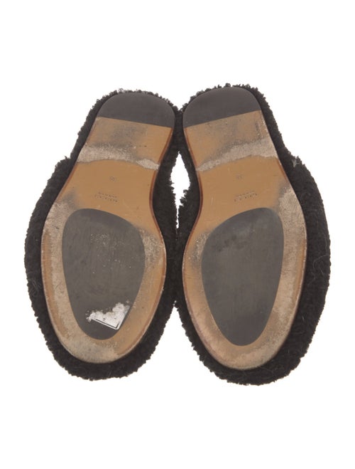 Gucci Interlocking G Logo Shearling Mules