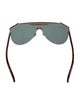 Gucci Web Accent Shield Sunglasses