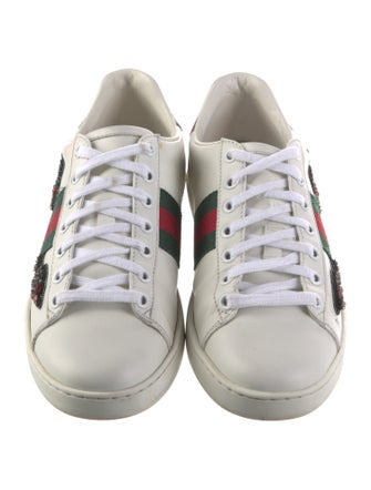 Gucci Web Accent Leather Sneakers