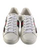 Gucci Web Accent Leather Sneakers