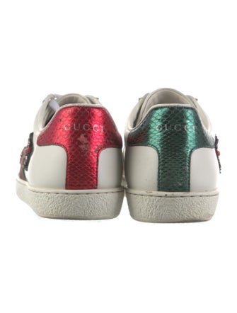 Gucci Web Accent Leather Sneakers