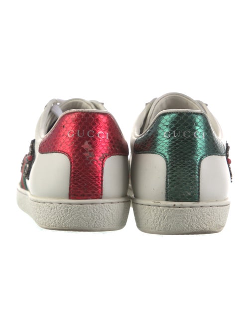Gucci Web Accent Leather Sneakers