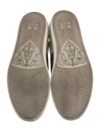 Gucci Web Accent Leather Sneakers
