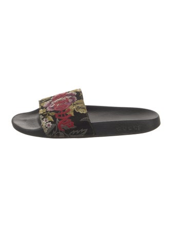 Gucci Canvas Floral Print Slides