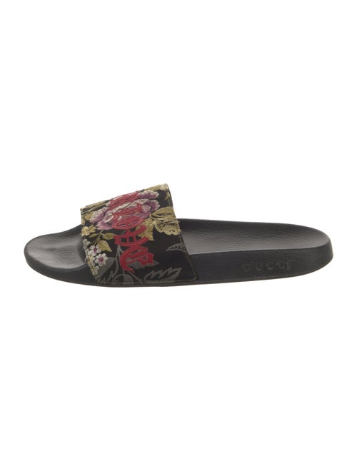 Gucci Canvas Floral Print Slides