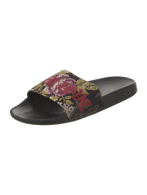 Gucci Canvas Floral Print Slides