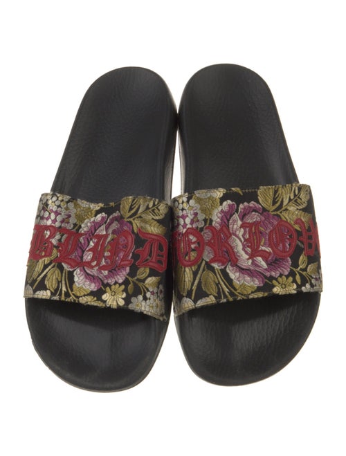 Gucci Canvas Floral Print Slides