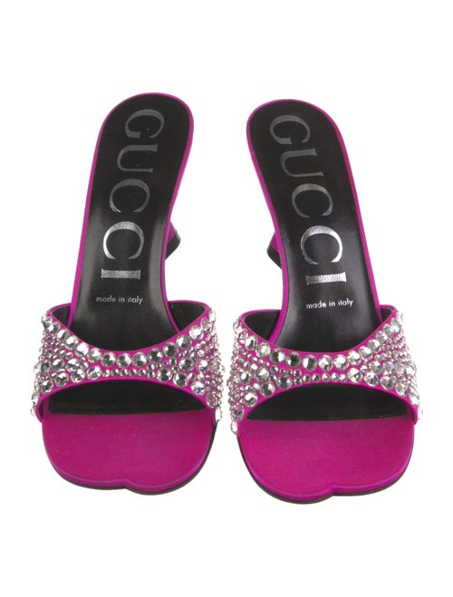 Gucci Double G Logo Satin Slides