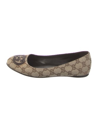 Gucci GG Canvas Canvas Ballet Flats