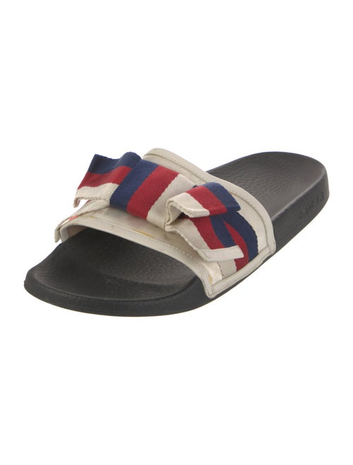 Gucci Sylvie Web Accent Leather Slides