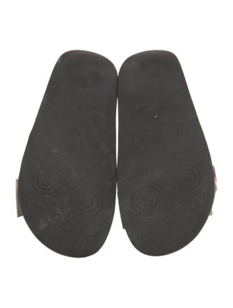 Gucci Sylvie Web Accent Leather Slides