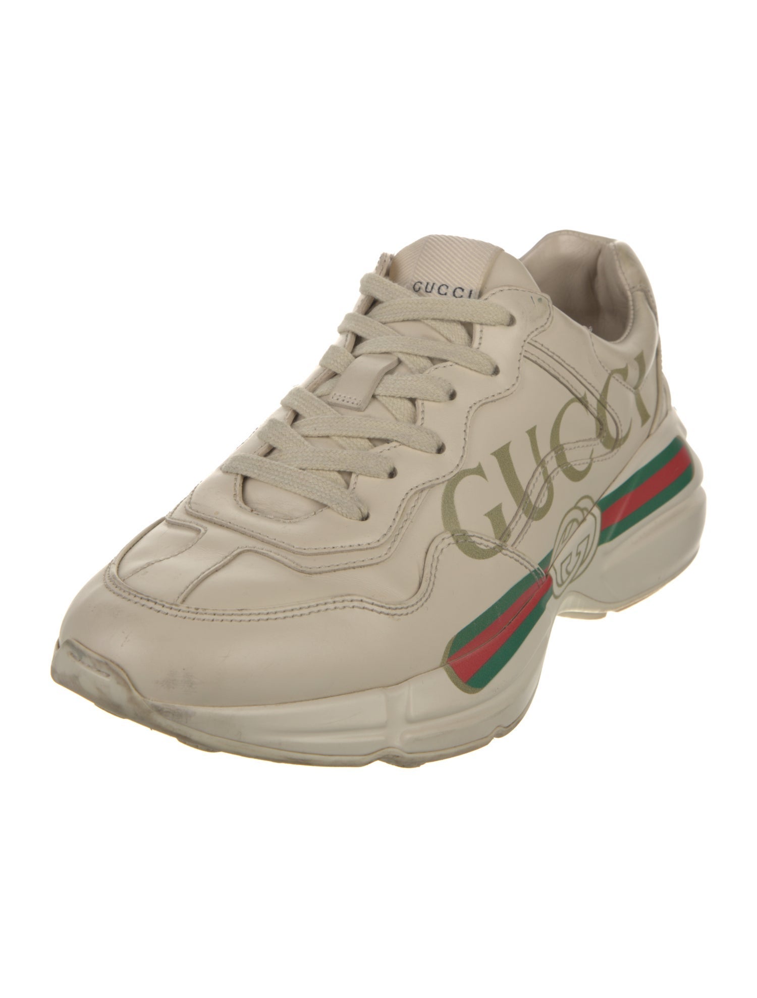 Gucci Web Accent Leather Chunky Sneakers