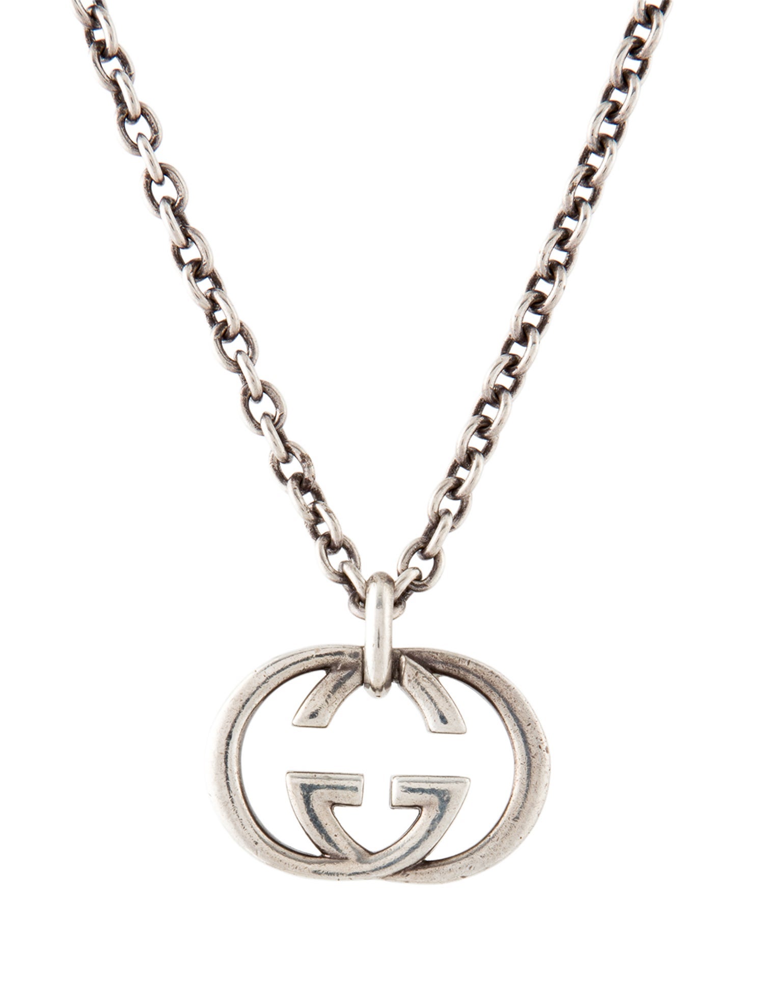 Gucci Britt Interlocking GG Pendant Necklace