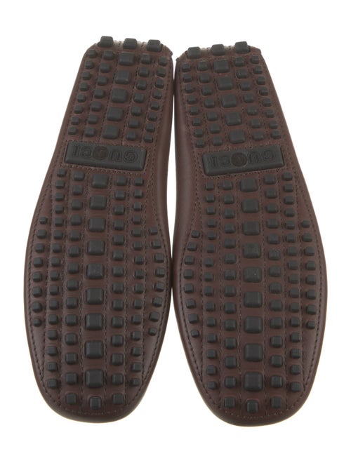 Gucci Sylvie Web Accent Leather Drivers