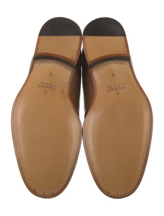 Gucci Interlocking G Logo Leather Dress Loafers