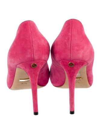 Gucci Sylvie Web Accent Leather Pumps