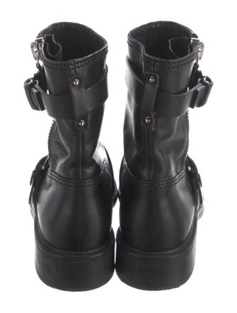 Gucci Leather Moto Boots